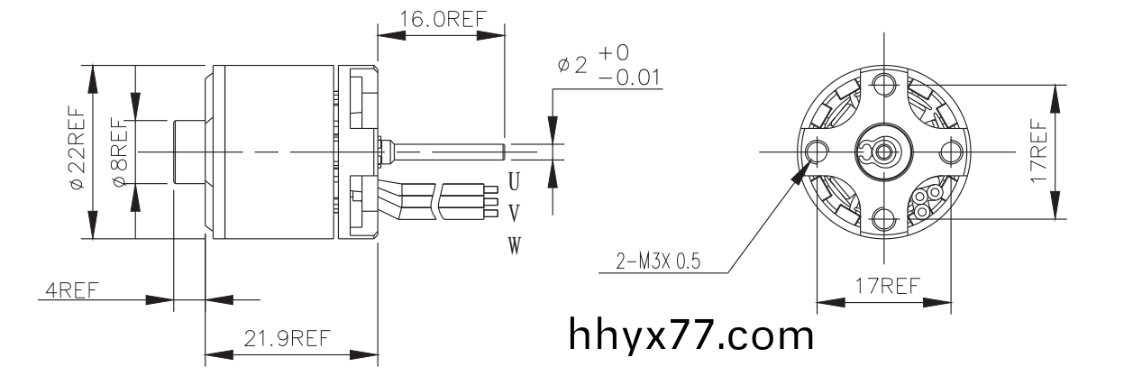 OT-EM2222无刷电机|电动工具电机|无人机电机|航模电机-万至达电机