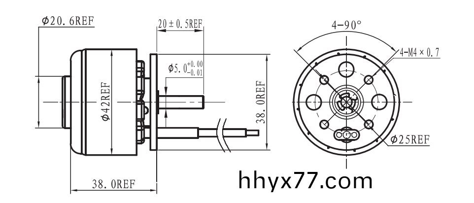 OT-EM4238无刷电机|注射泵电机|跑步机电机|直流无刷电机-万至达电机