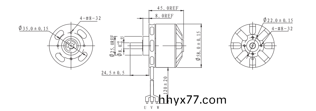 OT-EM5845无刷电机|电动工具马达|空调风扇电机|无人机电机-万至达电机