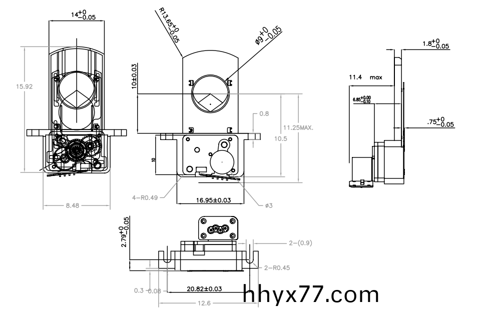 OT-IRIS10-013相机变焦马达_光学镜头电机_机械镜头电机_镜头马达-万至达电机