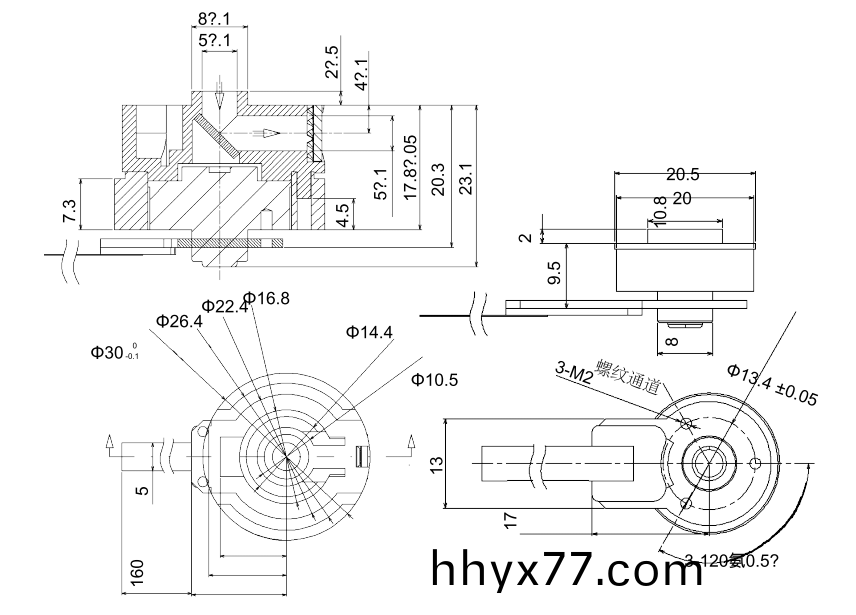OT-IRIS30-001镜头电机_光学镜头电机_机械镜头马达_相机马达-万至达电机