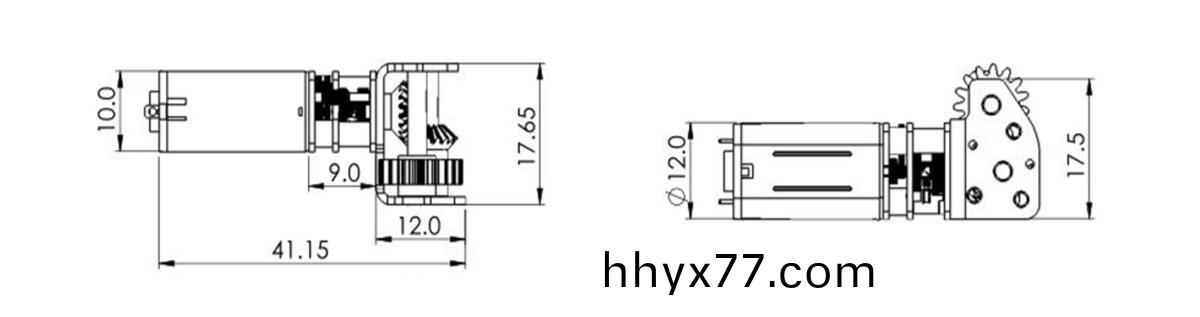 OT-12GA减速齿轮箱_减速电机