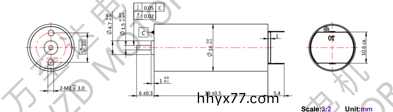 OT-CM1640空心杯电机-万至达电机