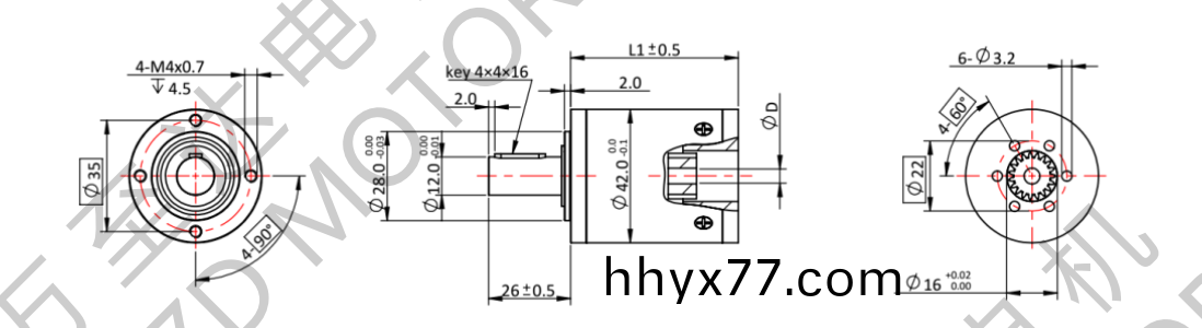 OT-42LGP行星齿轮箱-齿轮箱-万至达电机