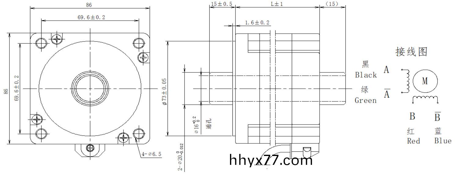86系列空心轴电机结构