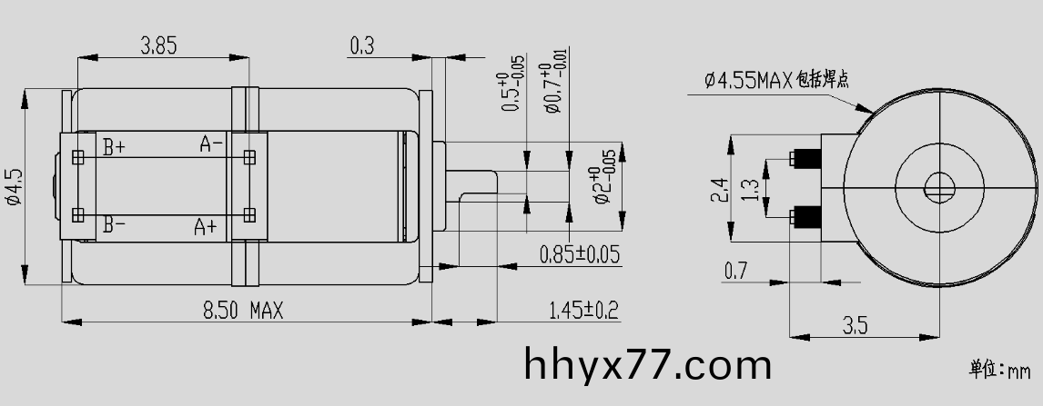 OT-SM4.4步进电机_4mm微型步进电机_镜头马达-万至达电机