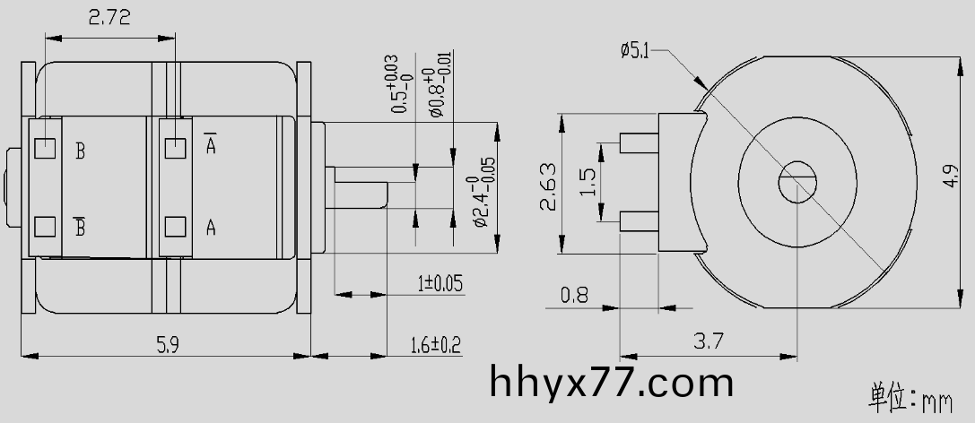 OT-SM05步进电机_5mm微型步进电机_镜头马达-万至达电机