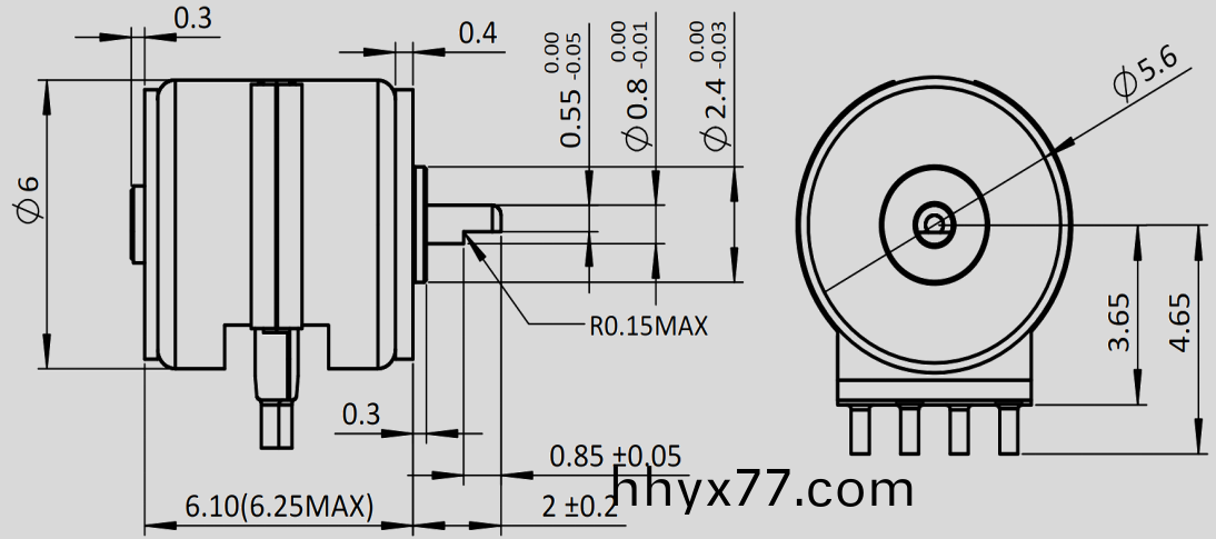 OT-SM06X-001步进电机_6mm微型步进电机_VR瞳距调节电机-万至达电机