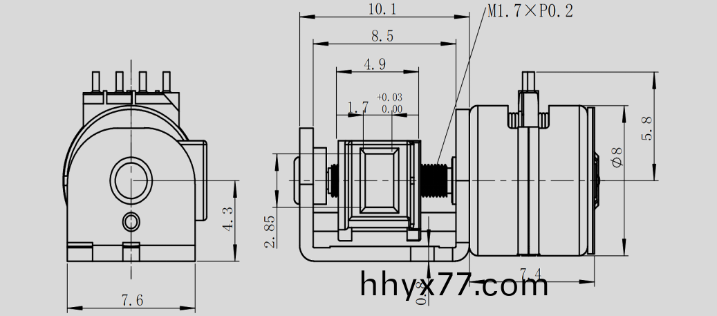 OT-SM8.0XL-001步进电机_激光投影仪电机-万至达电机